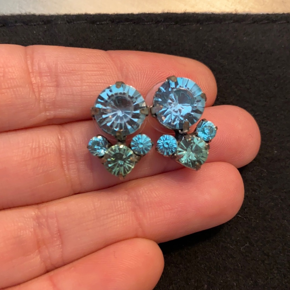 Statement Blue Earrings - image 1